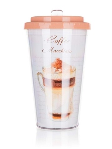 Thermal utazó bögre, Double Wall Coffee Macchiato, bankett, 500 ml