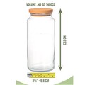 Forsberg Tároló, 1400 ml, 9.6x9.6x14.5 cm, üveg
