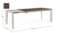 Briva Kihúzható asztal, Bizzotto, 160/220 x 90 x 76 cm, acél, barna/grézs