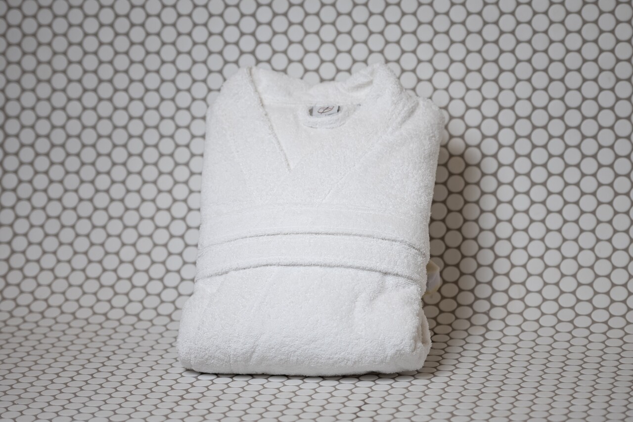 Fürdőköpeny, Boutique Frotir, Univerzális Méret, 100% Dörzsölt Pamut Pure Cotton, 400 Gr / Nm, Fehér