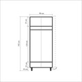 Dulap pentru haine Stil 120, Vella, 90x52x192 cm, multicolor