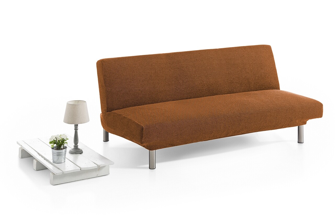 Belmarti Elasztikus kanapéhuzat bi-stretch, Viena, click-clack, 3 személyes jacquard, narancssárga