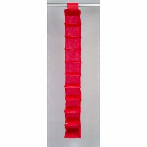 Szervező, Jocca, 10 polc, 15x30x122 cm, polipropilén, piros
