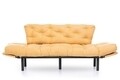 Nitta Triple Kihúzható kanapé, Futon, 3 személyes, 225x70 cm, fém, mustársárga