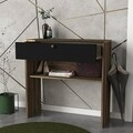 Consola Luis, Talon, 90 x 35.5 x 90 cm, walnut/negru