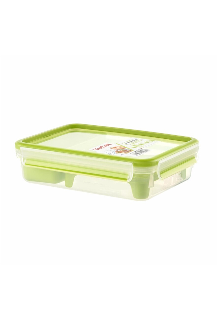 Téglalap Alakú Snack Rakott, Tefal, Clip & Go, 1,2 L, Műanyag, Zöld