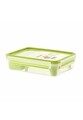Téglalap alakú snack rakott, Tefal, Clip & Go, 1,2 L, műanyag, zöld