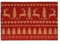 Reindeer Szőnyeg, 39x59 cm, kókuszrost, piros