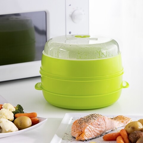InnovaGoods Steamer mikrohullámú gőzfőző, 22 x 17 cm, polipropilén