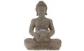 Buddha kerti napelemes lámpa, 21x14x28 cm, ezüst