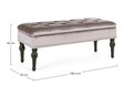 Bernard Pad, Bizzotto, tárolóhellyel, 108.5x43x45 cm, bársony, grézs