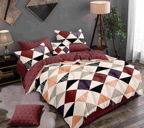 Francia ágynemű, King Size, 4 db, BS013, polipamut, sokszínű