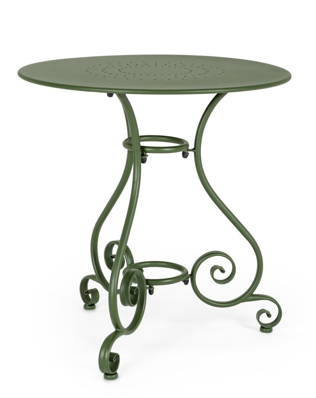 Etienne Kerti asztal, Bizzotto, Ø70x72 cm, acél, zöld