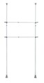 Wenko Herkules Twin 2 db Kihúzható ruhatartó, 75-120 cm, acél/műanyag