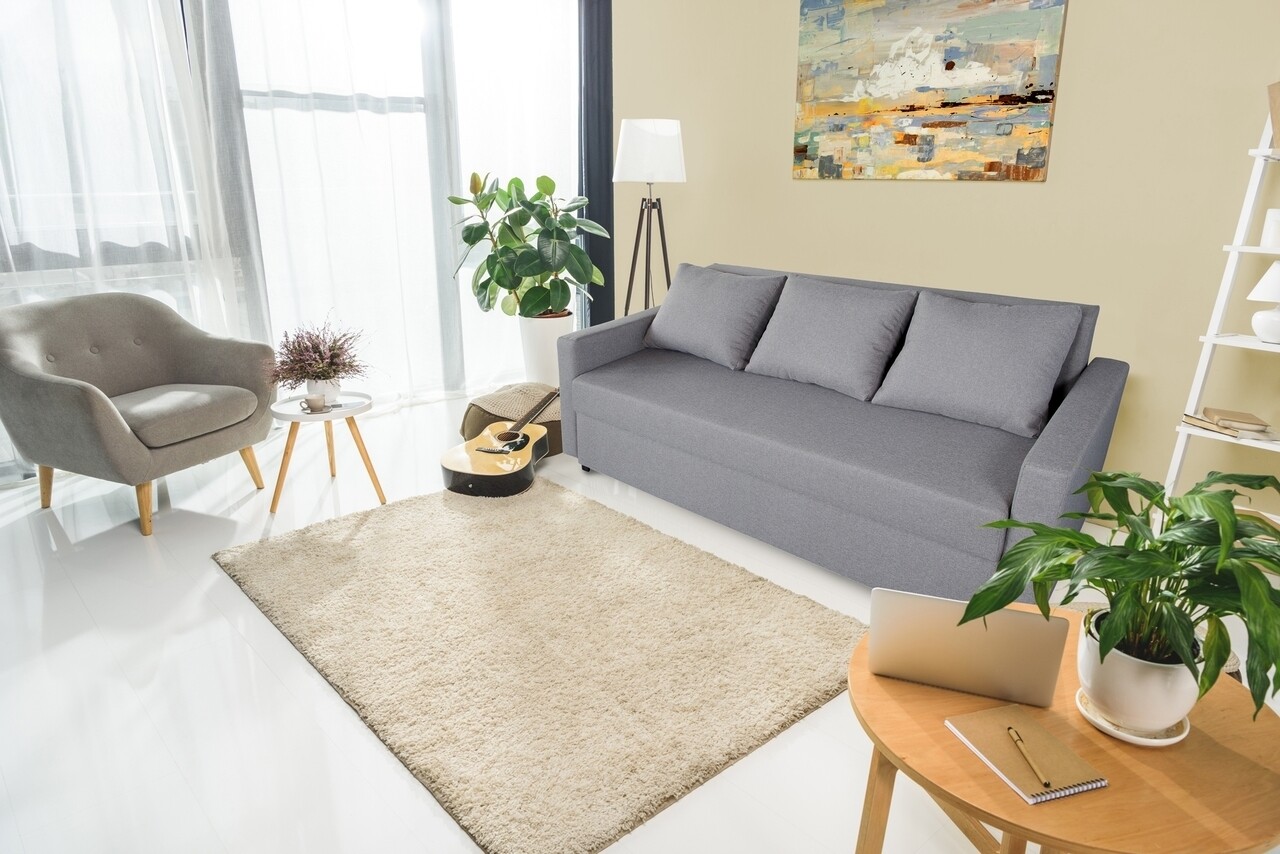 Bedora firenze kihúzható kanapé grey 218x85x85cm + tárolóládával, szürke