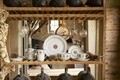 18 részes étkészlet, Olimpia Stelvio, Tognana, porcelán, fehér / bézs