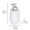 Folyékony szappanadagoló, Weenko, Málta, 290 ml, 7,5 x 15 x 8 cm, kerámia, fehér