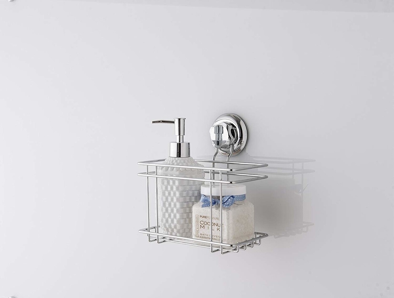 Bestlock Fürdőszoba állvány, Compactor, 18,5x13,2x20,3 Cm, Króm / ABS / Műanyag (TPU), Ezüstszín