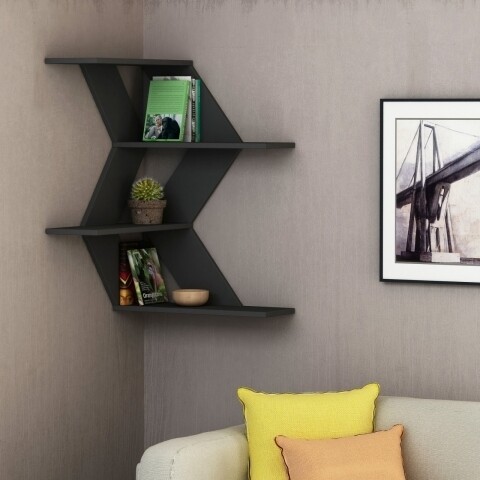Raft pentru perete, Homitis, Seam - Anthracite, 60x60x85 cm