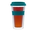 Bizet szilikon szalagos termopalack, Ambition, 400 ml, smaragd
