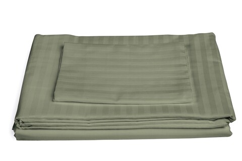 100% Kétszemélyes Ágynemű,  egyiptomi pamut, 4 db, khaki