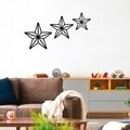 Stars 3 darabos Fali dekoráció szett, Tanelorn, 80x44 cm, fém