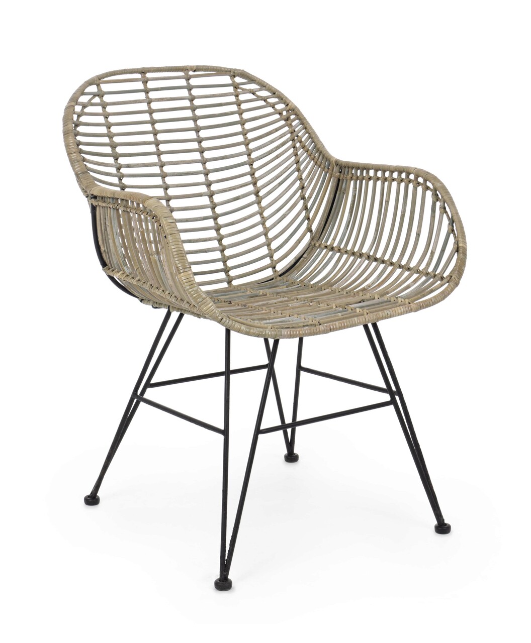 Raquel kerti szék, bizzotto, 59 x 63 x 83 cm, acél/kubu fonat