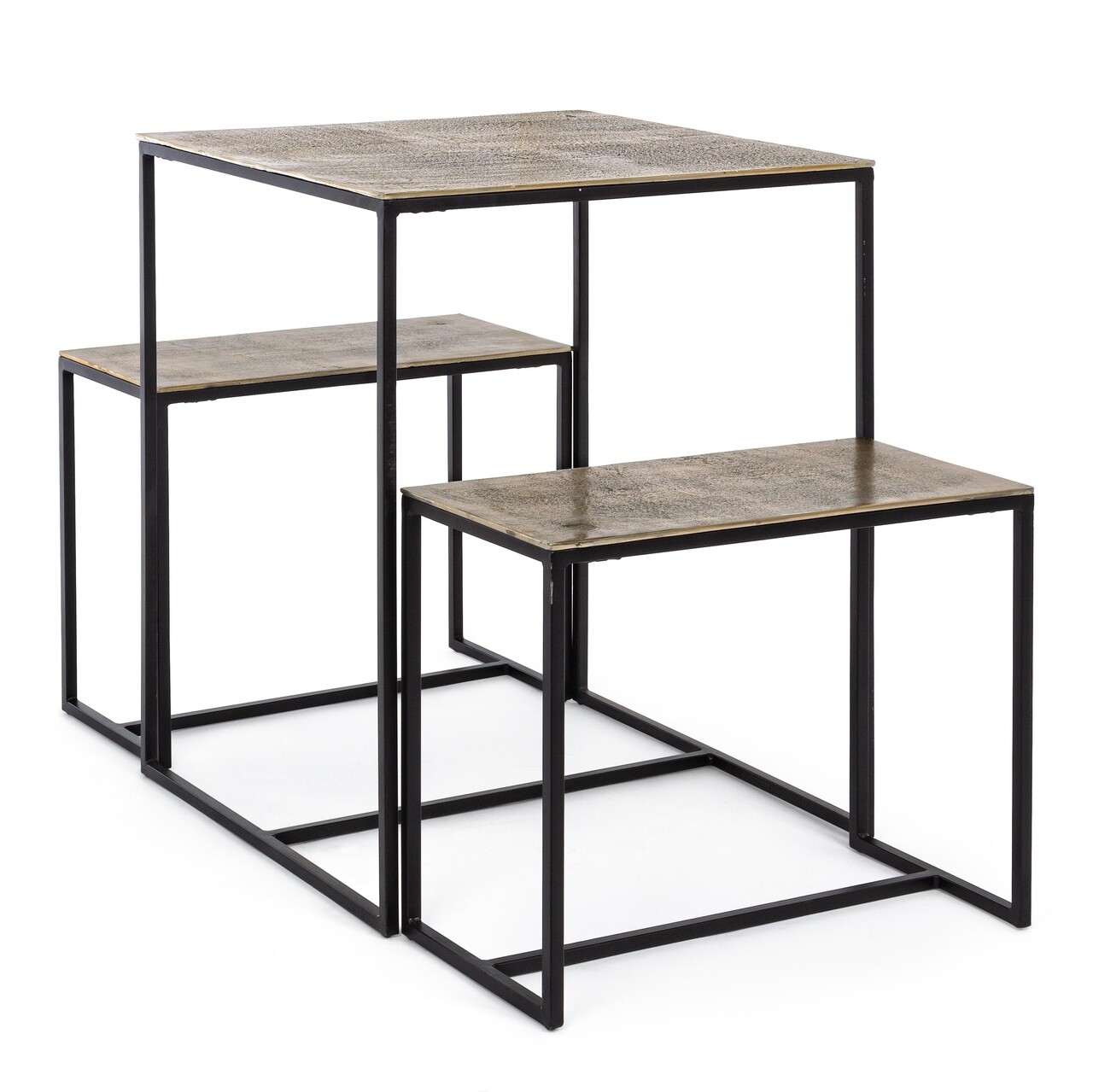 Namira Asztal és 2 db szék, Bizzotto, 60 x 60 x 75 cm, acél