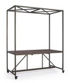 Exhibitor Asztal, Bizzotto, 180 x 90.5 x 220 cm, cu roti, acél/fenyőfa