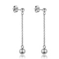Fülbevaló, Emily Westwood, Silver Chain Bubbled, inox, argintiu