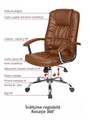 Ergonomikus irodai szék, Bedora Abraj, ökológiai bőr, kávé