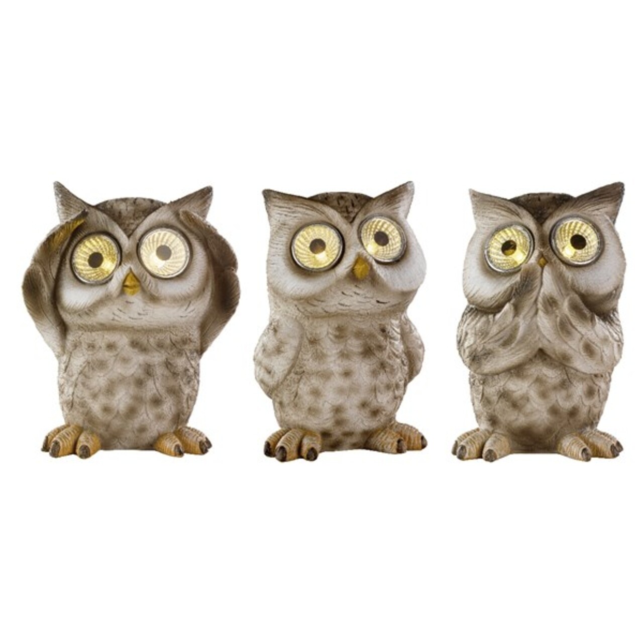 Owl 3 Db Kerti Napelemes Lámpa, Lumineo, Poligyanta