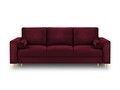 Mimosa Kihúzhatós kanapé, Mazzini Sofas, 3 személyes, tárolóládával, 220x100x92 cm, bársony, piros