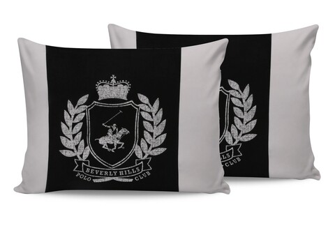 Beverly Hills Polo Club 2 db Párnahuzat 50x80 cm, 100% ranforce pamut, BHPC 028, fekete