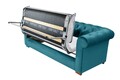 Oxford Chesterfield Kihúzhatós kanapé, 88x216x75 cm, 3 személyes, azúr
