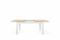 Kihúzható asztal, Finori, Bergen 50, 160 - 215 x 75 x 90 cm, forgácslap / MDF, tölgy / fehér