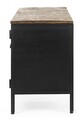 Roderic TV Komód 2 ajtóval, Bizzotto, 120x35x52 cm, acél/mangófa