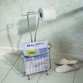 Axis WC papír és magazin tartó, iDesign, 30,5x12x60,5 cm, acél, króm