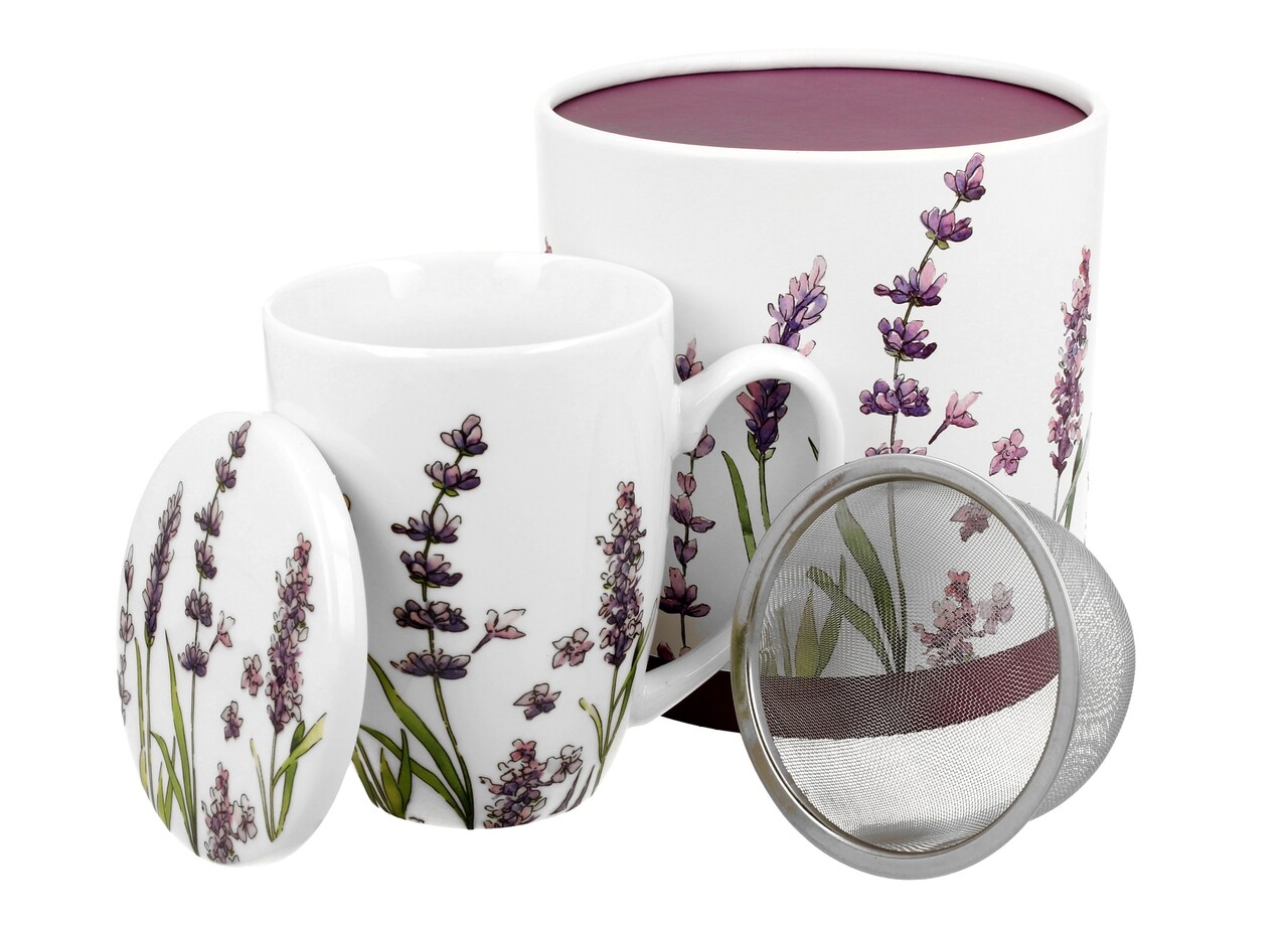 DUO Bögre szűrővel, 420 ml, porcelán, sokszínű