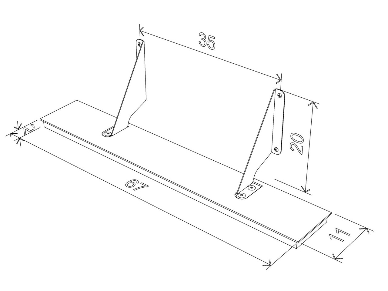 Raft De Perete Rafevi Air Minus, 67 X 15 X 16 Cm, PAL/plexiglas, Alb/albastru