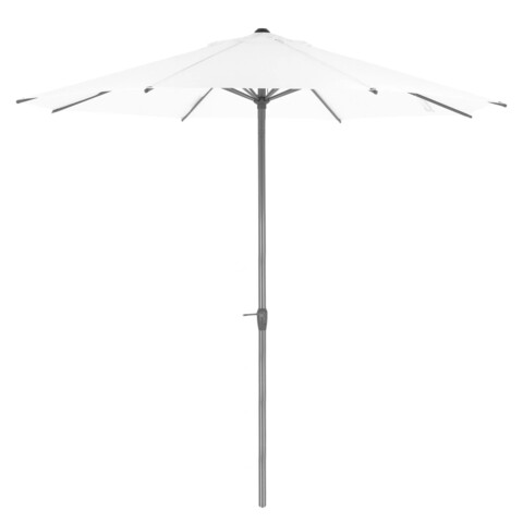 Calpe Kerek napernyő forgókarral, H.250 D.300 cm, alumínium, szürke/fehér