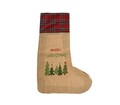 Stocking top plaid Dísz, 90 x 35 cm, juta