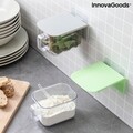 Handstore InnovaGoods 2 db Konyhai tároló levehető ragasztóbal és kiskanállal, 420 ml