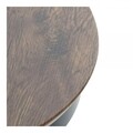 Sarokasztal, DKD, 48 x 48 x 44 cm, rozsdamentes acél / MDF, barna / fekete