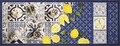 Konyhaszőnyeg, Olivo szőnyegek, New Smile Modern, Blue Lemons, 50 x 80 cm, nylon, többszínű