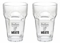 Tognana 2 db Pohár szett mohitónak, Let's party, 400 ml, üveg, áttetsző