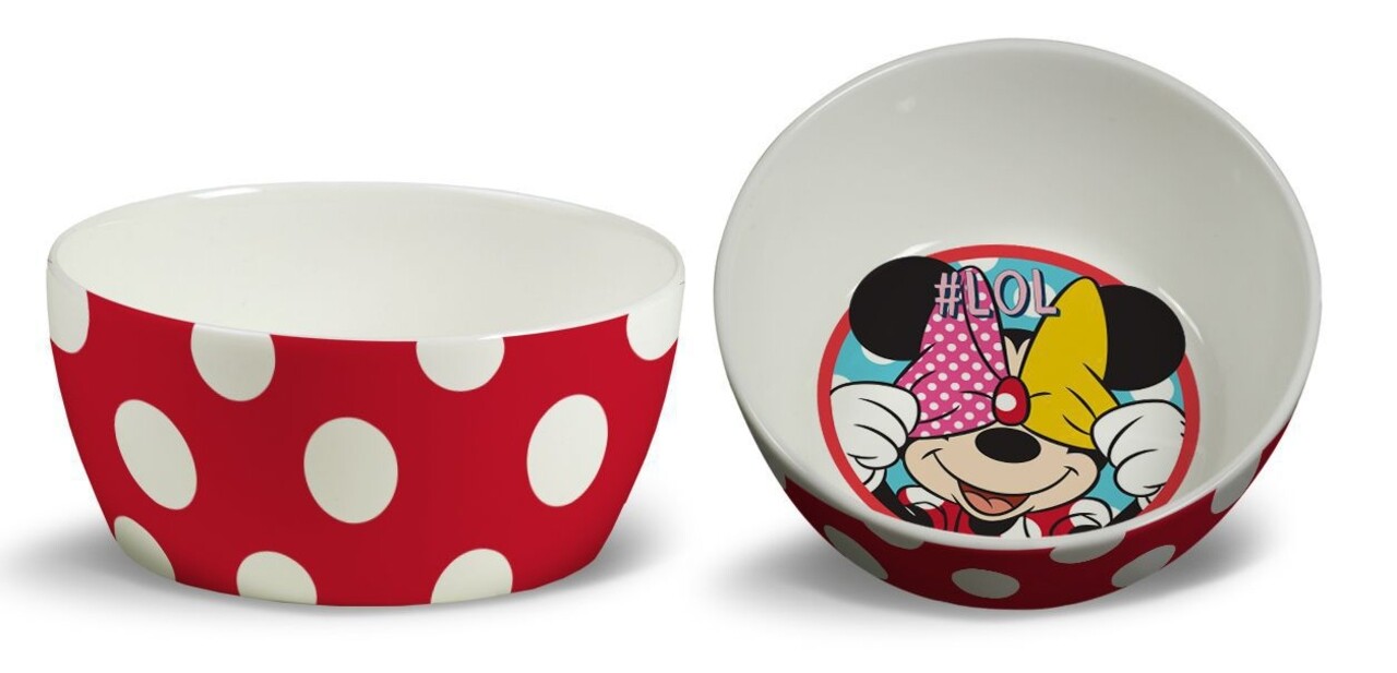 Minnie Mély tál, Disney, 12x12x5.5 cm, porcelán, piros