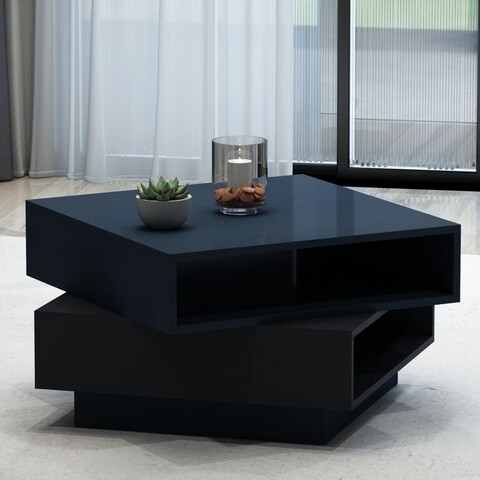 VIGOR Dohányzóasztal, Gauge Concept, 75x75x46 cm, antracit szürke