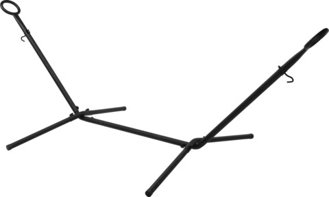 Függőágy állvány, 260x107x97 cm, fém, fekete
