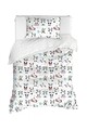Love Pandas egyszemélyes ágynemű, EnLora Home, 2 db, Cotton Ranforce, Többszínű